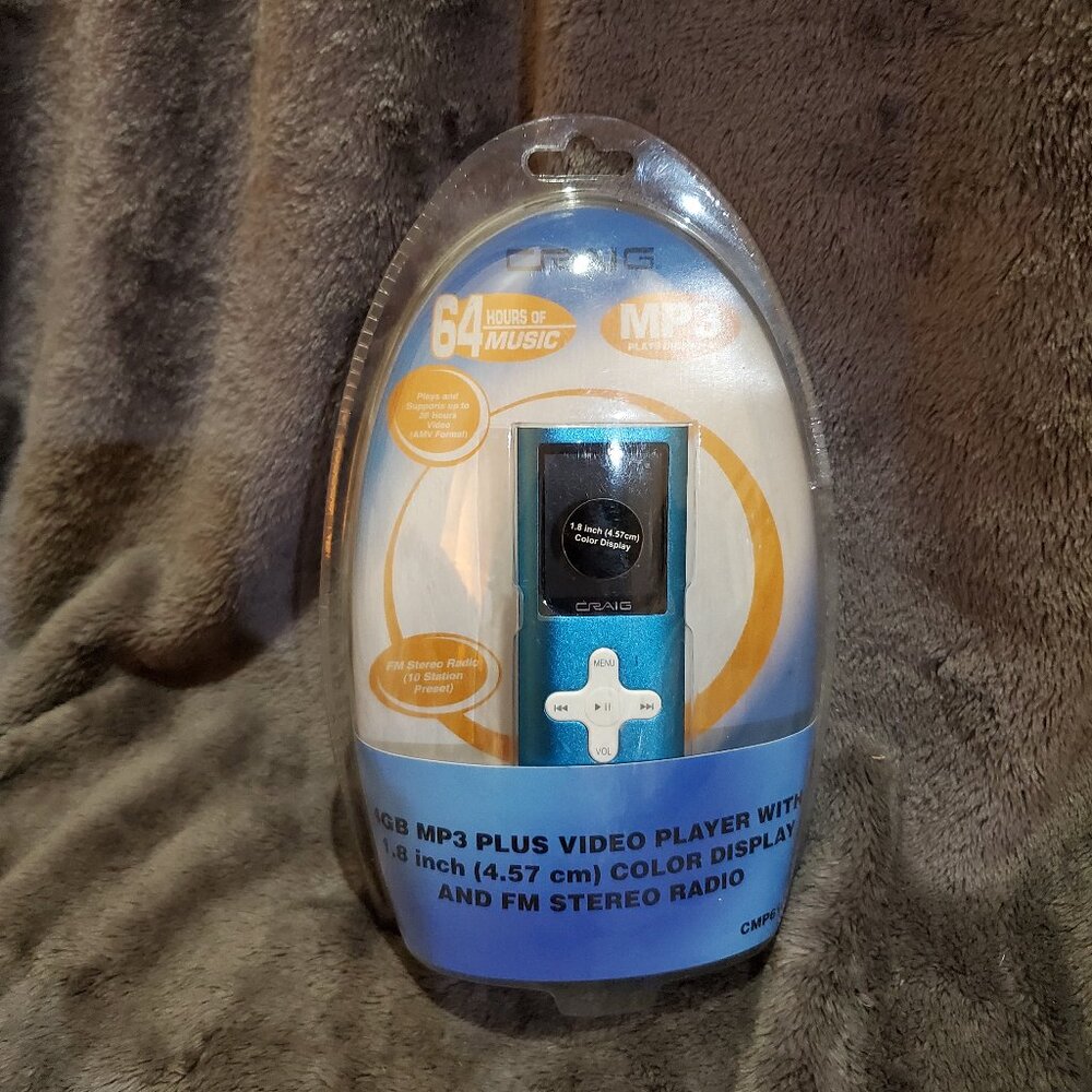 Vintage Craig Blue 4GB MP3 Player Plus Video Player with 1.8" Color Display